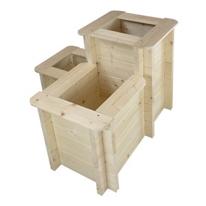 Carre potager exterieur bois - 78x78xh59 cm