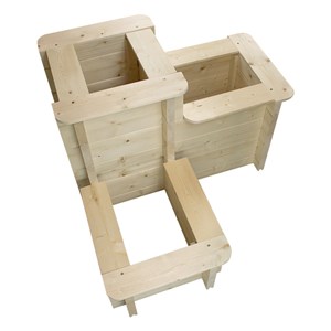 Carre potager exterieur bois - 78x78xh59 cm