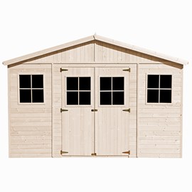 Abri de jardin en bois - h246x418x320 cm-12 m²