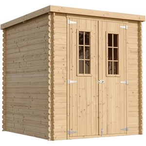 Abri de jardin en bois avec sol traité - l204xl204xh200 cm-3.53 m2