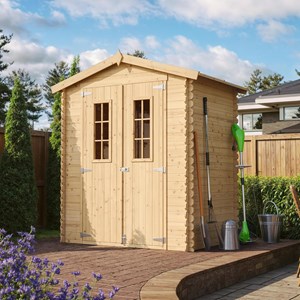 Abri de jardin en bois - l196xl136xh218 cm- 1.98 m2