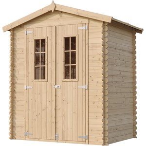 Abri de jardin en bois avec sol traité - l196xl136xh218 cm- 1.98