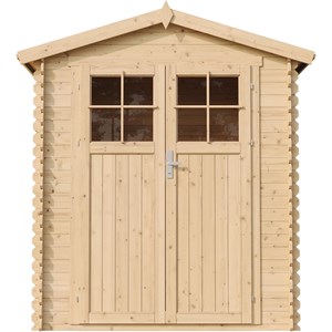 Abri de jardin en bois avec sol traité - l196xl136xh218 cm- 1.98