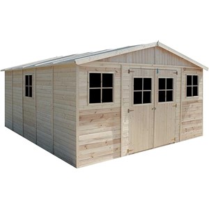 Abri de jardin en bois avec les planchers imprégné -h246x418x522 cm-20 m²