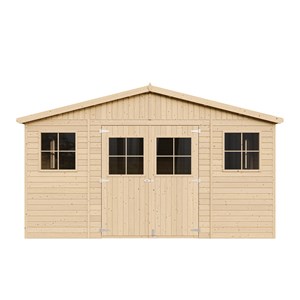 Abri de jardin en bois avec les planchers imprégné -h246x418x522 cm-20 m²