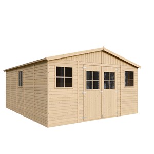 Abri de jardin en bois avec les planchers imprégné -h246x418x522 cm-20 m²