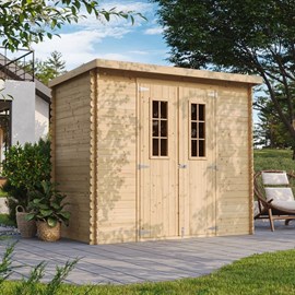 Abri de jardin en bois avec sol traité -  l239xl142xh200cm-2.63 m2