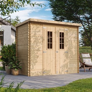 Abri de jardin en bois avec sol traité -  l239xl142xh200cm-2.63 m2