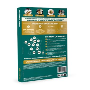 Coffret cadeau thefork - dîner prestige