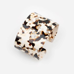 Bracelet stellar en acétate de cellulose Latte