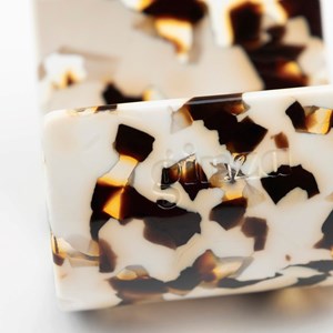 Bracelet stellar en acétate de cellulose Latte