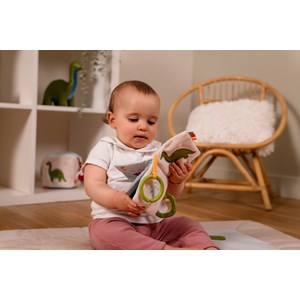 Livre tissu bébé - les amis dinos