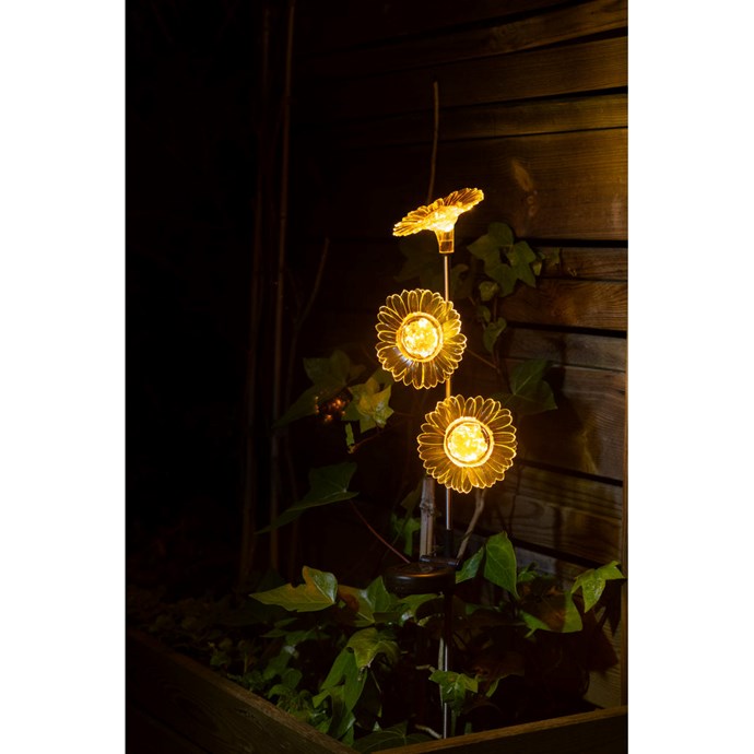 Décoration Murale Tournesol Métal 3D - Fleur Peinte à La Main 30x14,6cm
