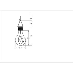 Ampoule solaire jaune à suspendre