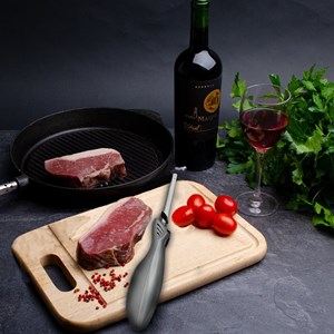 Couteau electrique de cuisine sans fil - chargeur et support en bois et 2