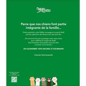 Calendrier de l'avent pour chien 100% friandises gourmandes - en pré-commande
