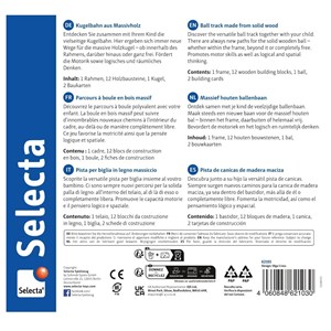 Parcours à boule en bois massif labirin