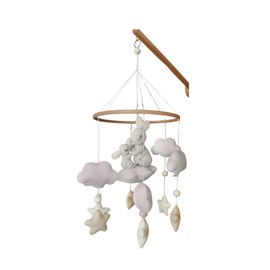 Mobile bébé avec maman lapin blanc