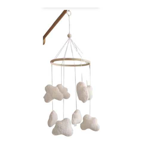 Little Loua - Mobile décoratif nuages blanc