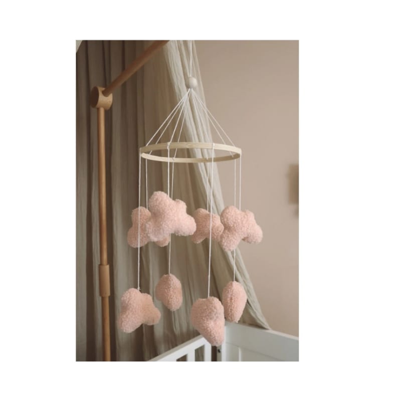 Mobile decoratif nuages rose (Little Loua) - Image 1