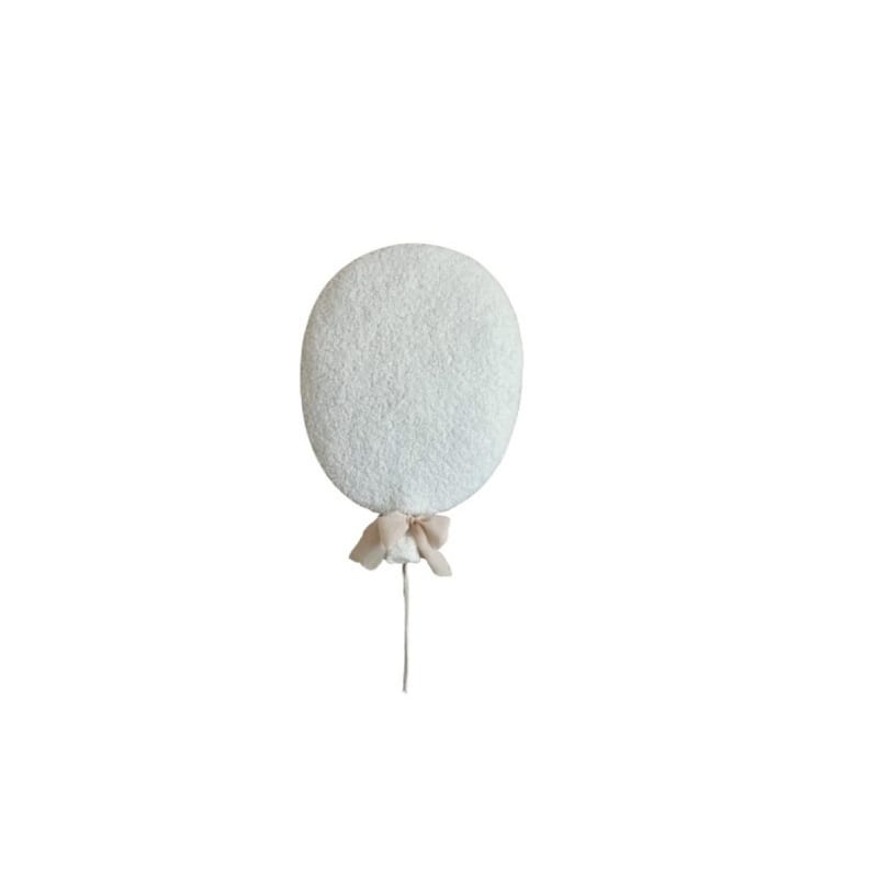 Décoration murale ballon bouclé blanc sans led