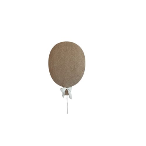 Little Loua - Décoration murale ballon bouclé marron clair sans led
