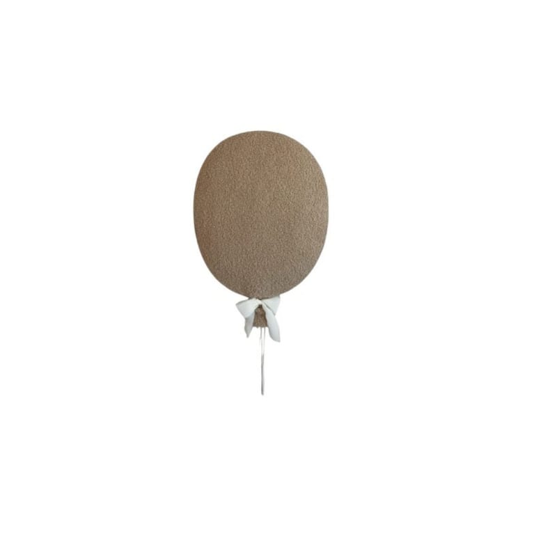 Décoration murale ballon bouclé marron clair avec led (Little Loua) - Couverture