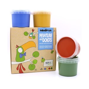 Boîte peinture aux doigts - 4 couleurs p