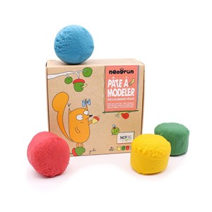 Boîte 4 pots de pâte à modeler bio