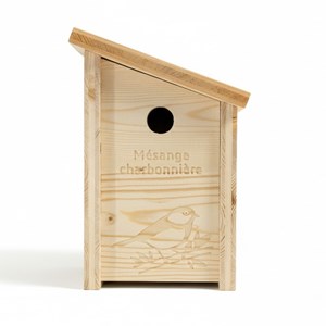 Nichoir en bois pour mésange charbonnière - kit