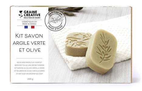 Kit diy savon olive & argile verte