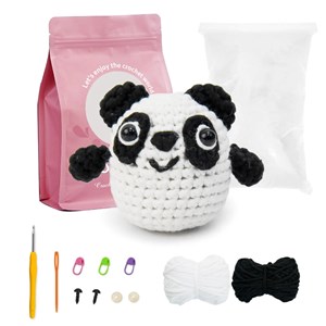 Kit amigurumi panda – crochet facil