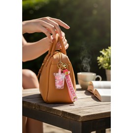 Porte-clés donut flottant kawaii  a