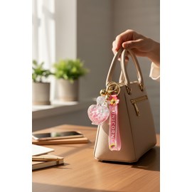 Porte-clés donut flottant kawaii  f