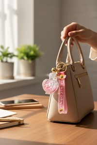 Porte-clés donut flottant kawaii  f