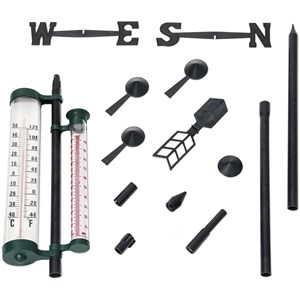 Station météo de jardin 4 en 1 - décorative et fonctionnelle