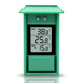 Thermomètre cabane digital - lcd - min&nbsp;max - jardin, terrasse ou véranda