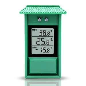Thermomètre cabane digital - lcd - min&nbsp;max - jardin, terrasse ou véranda