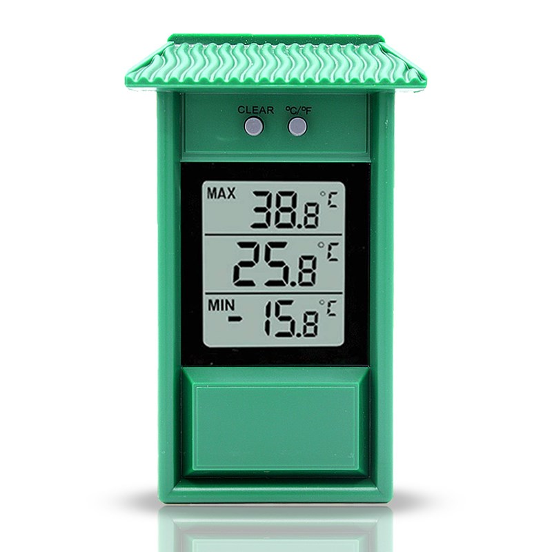 Thermomètre cabane digital - lcd - min&nbsp;max - jardin, terrasse ou véranda