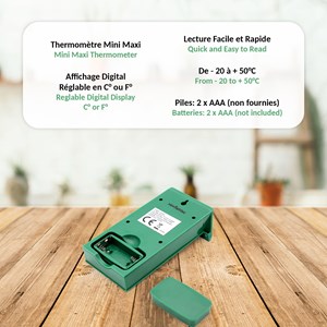 Thermomètre cabane digital - lcd - min&nbsp;max - jardin, terrasse ou véranda