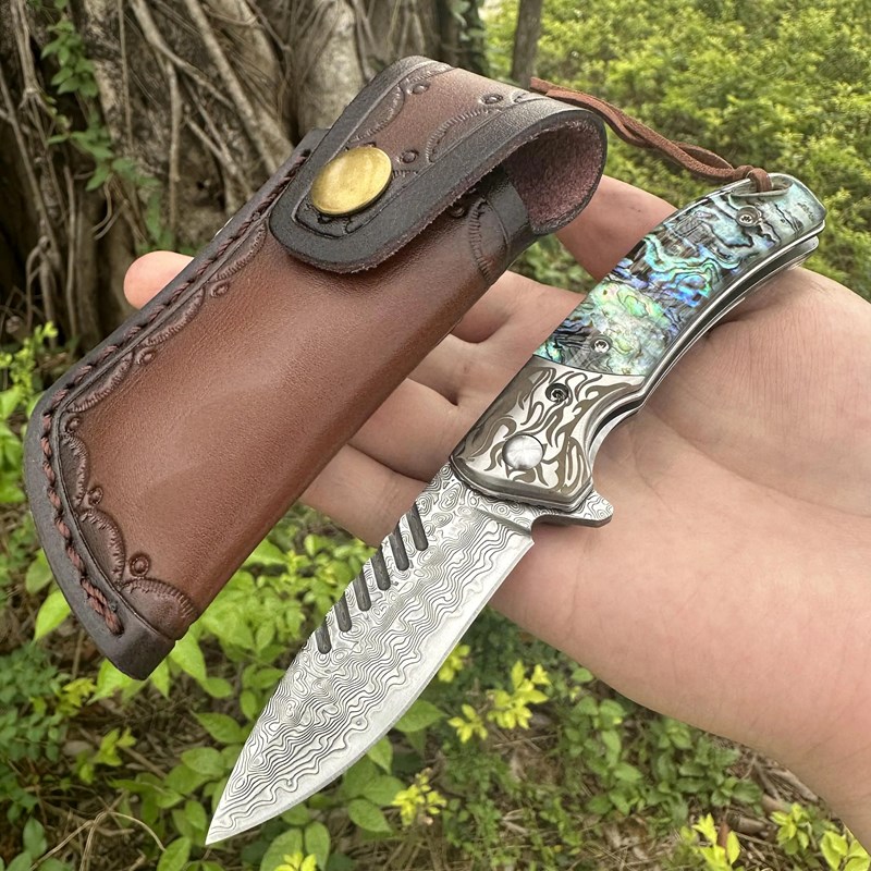 Couteau pliant survie damas