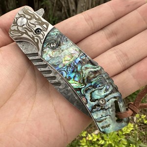 Couteau pliant survie damas