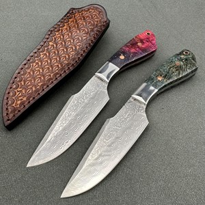 Couteau survie damas résine