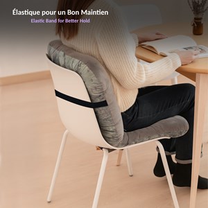 Coussin d'assise moelleux fishtec - tissu velours doux