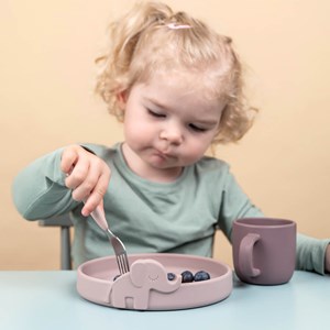Set de 3 couverts easy-grip deer friends rose