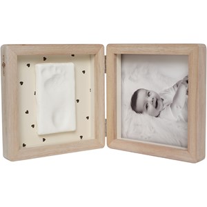 Cadre photo empreintes double jolis cœurs