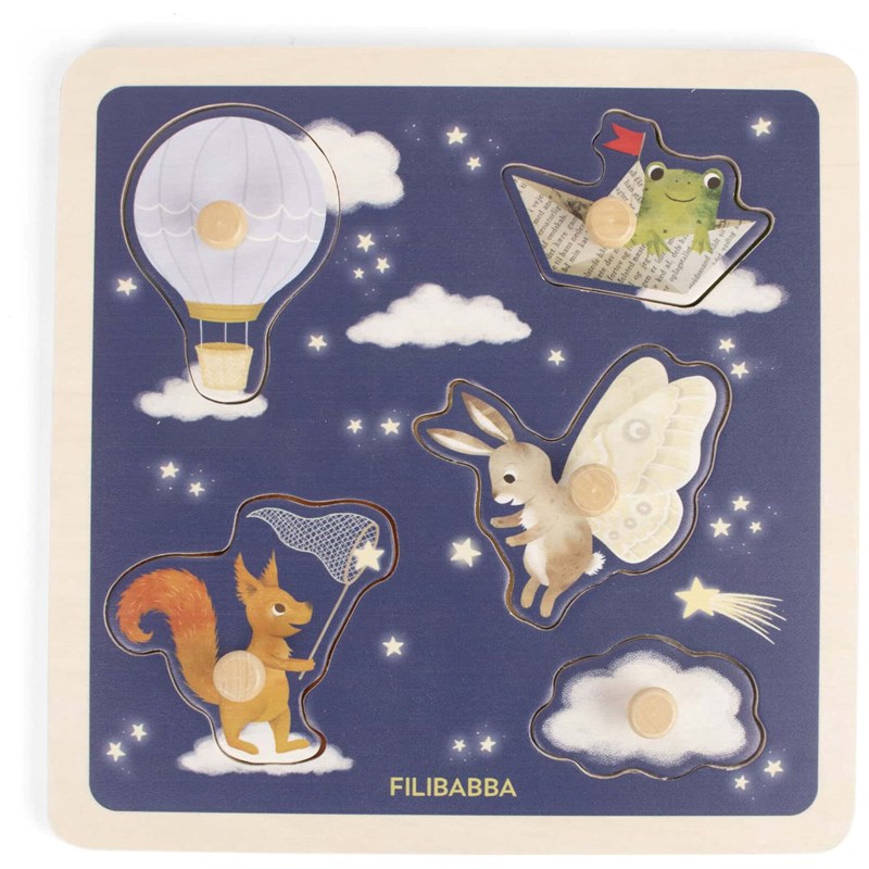 Puzzle sensoriel en bois little adventurers