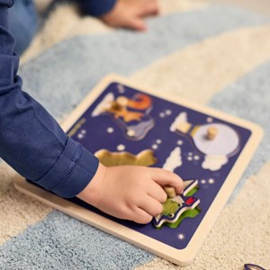 Puzzle sensoriel en bois little adventurers
