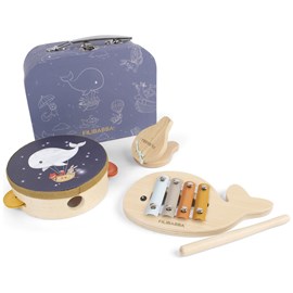Valisette de jeu mes premiers instruments de musique en bois