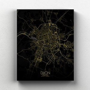 Dijon sur toile city map nuit